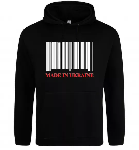 Мужская толстовка (худи) Made in Ukraine Черный фото