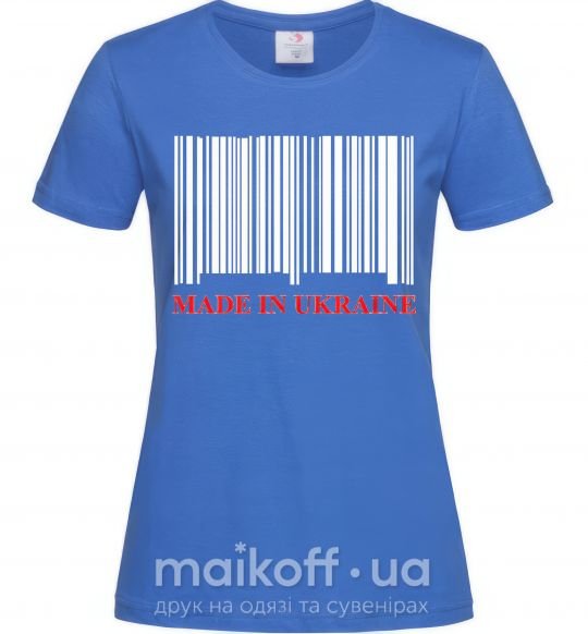 Жіноча футболка Made in Ukraine Яскраво-синій фото
