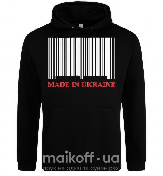 Мужская толстовка (худи) Made in Ukraine Черный фото