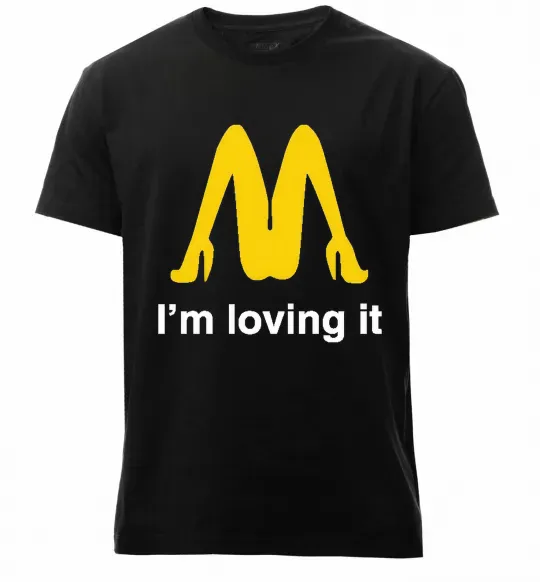 Чоловіча преміум футболка I'M LOVING IT Чорний фото
