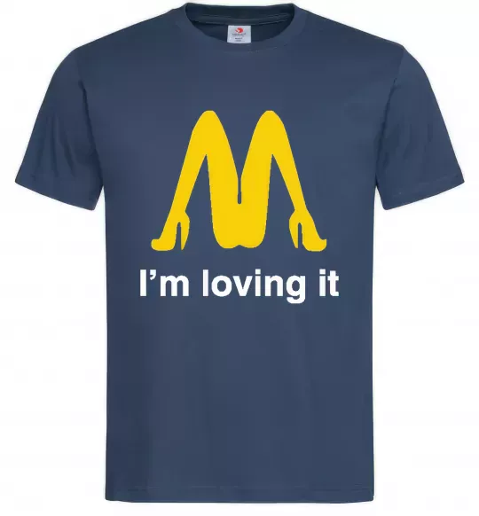 Мужская футболка I'M LOVING IT Темно-синий фото