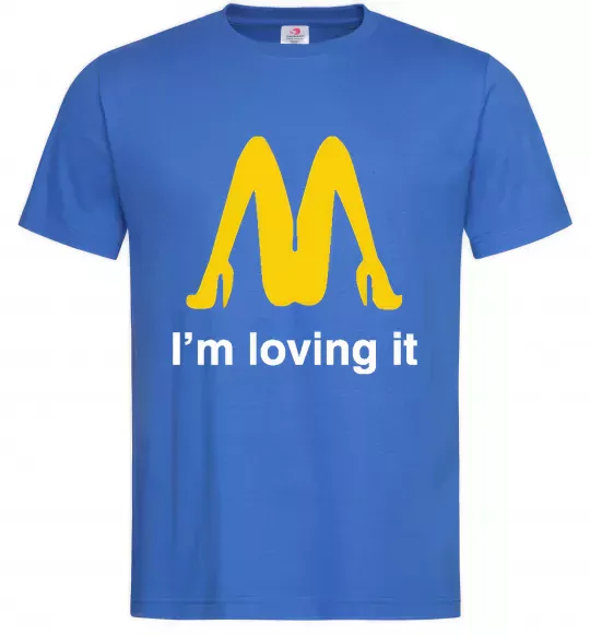 Мужская футболка I'M LOVING IT Ярко-синий фото