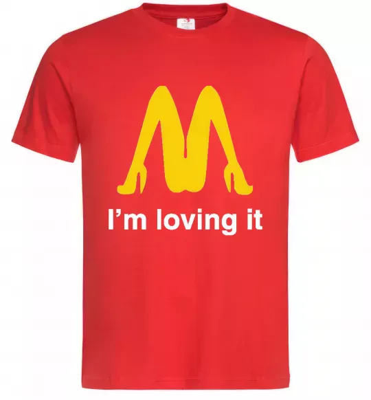 Мужская футболка I'M LOVING IT Красный фото
