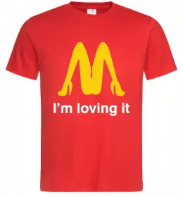 Мужская футболка I'M LOVING IT Красный фото