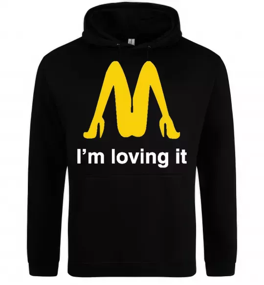 Чоловіча толстовка (худі) I'M LOVING IT Чорний фото