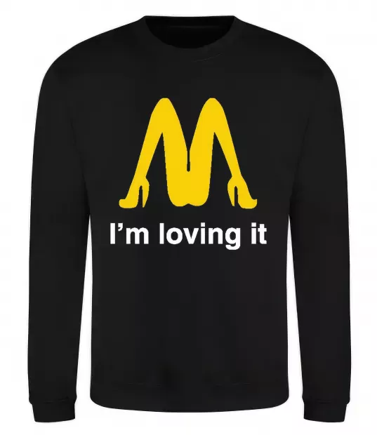 Світшот I'M LOVING IT Чорний фото