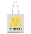 Эко-сумка I'M LOVING IT Бежевый фото