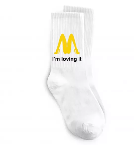 Шкарпетки I'M LOVING IT Білий фото