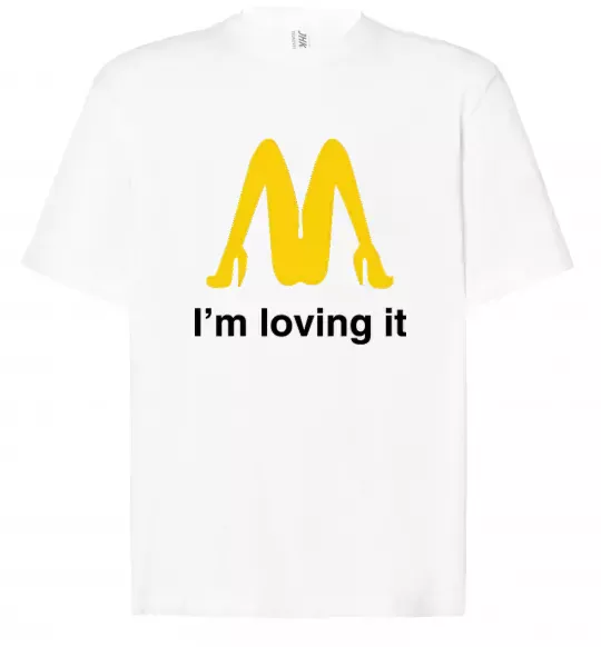 Футболка Оверсайз I'M LOVING IT Білий фото