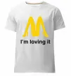 Чоловіча преміум футболка I'M LOVING IT Білий фото