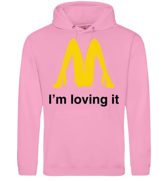Мужская толстовка (худи) I'M LOVING IT Розовый фото