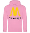 Мужская толстовка (худи) I'M LOVING IT Розовый фото