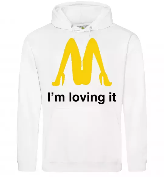 Чоловіча толстовка (худі) I'M LOVING IT Білий фото