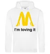 Чоловіча толстовка (худі) I'M LOVING IT Білий Чоловіча толстовка (худі) I'M LOVING IT Білий фото