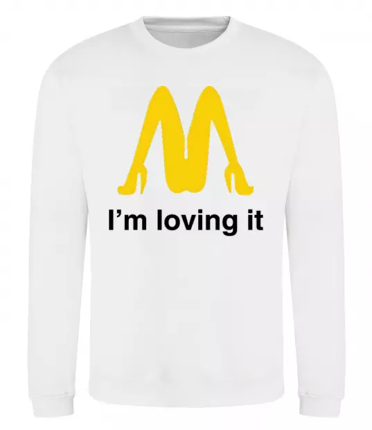 Світшот I'M LOVING IT Білий фото