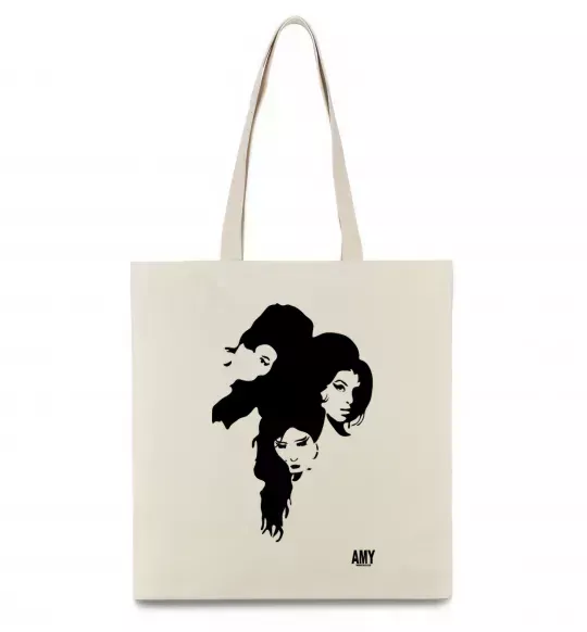 Еко-сумка AMY WINEHOUSE PORTRAIT Бежевий фото