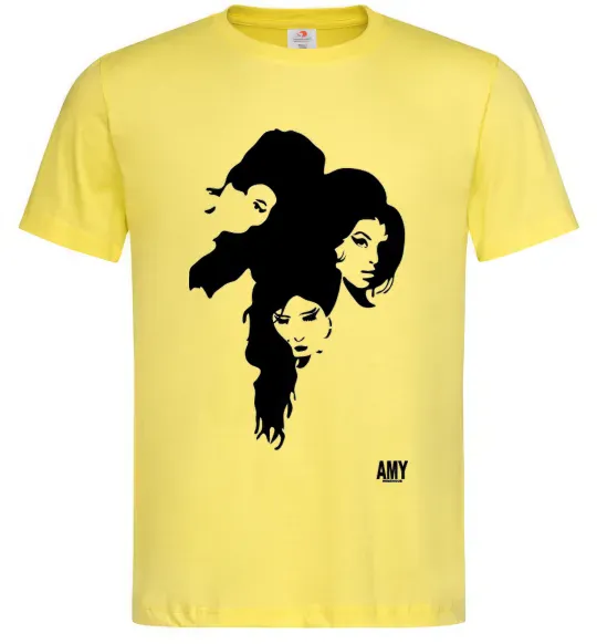 Чоловіча футболка AMY WINEHOUSE PORTRAIT Лимонний фото