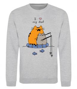 Світшот I LOVE MY DAD рибалка