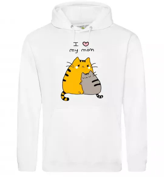 Жіноча толстовка (худі) I love my mum Білий фото