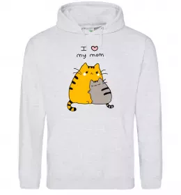 Женская толстовка (худи) Best mommy ever flowers Серый меланж фото