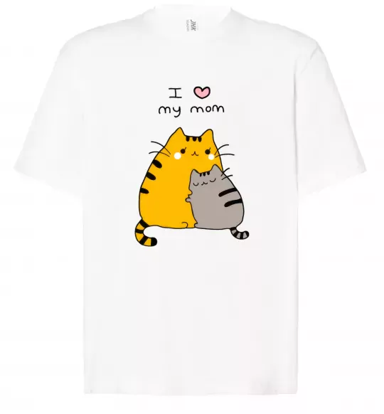 Футболка Оверсайз I love my mum Білий фото