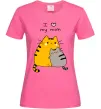 Женская футболка I love my mum Ярко-розовый фото