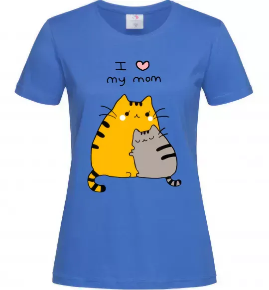 Женская футболка I love my mum Ярко-синий фото