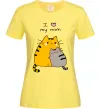 Женская футболка I love my mum Лимонный фото