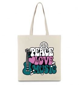 Еко-сумка Peace love music multicolour Еко-сумка Peace love music multicolour