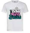 Чоловіча футболка Peace love music multicolour Білий Чоловіча футболка Peace love music multicolour Білий фото