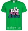 Мужская футболка Peace love music multicolour Зеленый фото