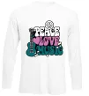Лонгслив Peace love music multicolour Белый Лонгслив Peace love music multicolour Белый фото