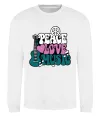 Світшот Peace love music multicolour Білий Світшот Peace love music multicolour Білий фото