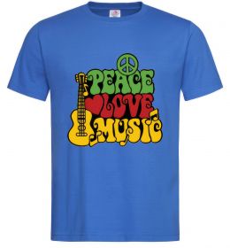 Чоловіча футболка Peace love music multicolour Чоловіча футболка Peace love music multicolour