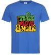 Чоловіча футболка Peace love music multicolour Яскраво-синій Чоловіча футболка Peace love music multicolour Яскраво-синій фото
