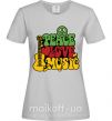Жіноча футболка Peace love music multicolour Сірий фото