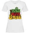 Жіноча футболка Peace love music multicolour Білий Жіноча футболка Peace love music multicolour Білий фото