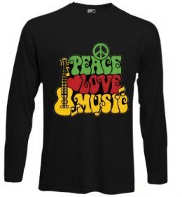 Лонгслів Peace love music multicolour Лонгслів Peace love music multicolour