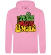 Жіноча толстовка (худі) Peace love music multicolour Рожевий фото