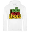 Женская толстовка (худи) Peace love music multicolour Белый Женская толстовка (худи) Peace love music multicolour Белый фото