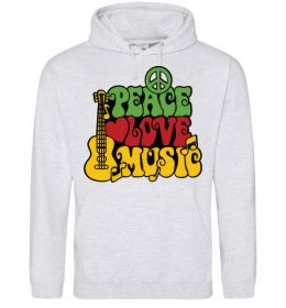 Жіноча толстовка (худі) Peace love music multicolour Жіноча толстовка (худі) Peace love music multicolour
