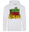 Женская толстовка (худи) Peace love music multicolour Серый меланж Женская толстовка (худи) Peace love music multicolour Серый меланж фото