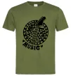 Чоловіча футболка Peace love music guitar Оливковий Чоловіча футболка Peace love music guitar Оливковий фото