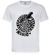 Мужская футболка Peace love music guitar Белый фото