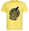 Мужская футболка Peace love music guitar Лимонный фото