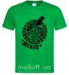 Чоловіча футболка Peace love music guitar Зелений фото