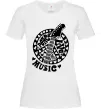 Жіноча футболка Peace love music guitar Білий Жіноча футболка Peace love music guitar Білий фото
