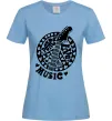 Жіноча футболка Peace love music guitar Блакитний Жіноча футболка Peace love music guitar Блакитний фото