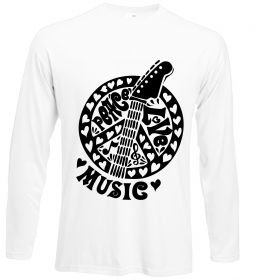 Лонгслів Peace love music guitar Лонгслів Peace love music guitar