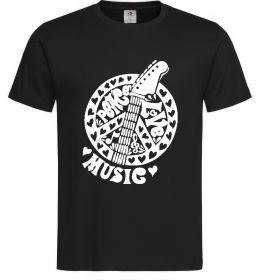 Чоловіча футболка Peace love music guitar Чоловіча футболка Peace love music guitar